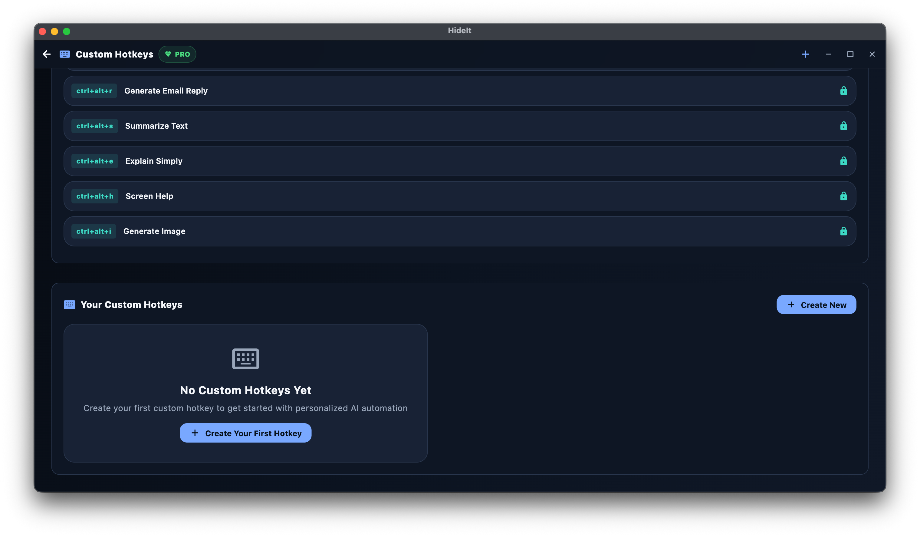 Open Custom Hotkeys in Settings